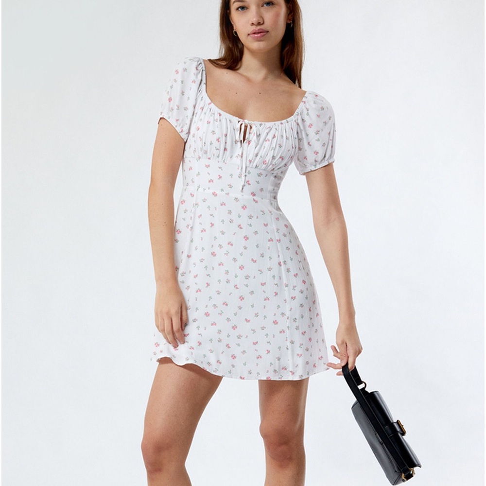 LA Hearts Tie Front Mini Dress